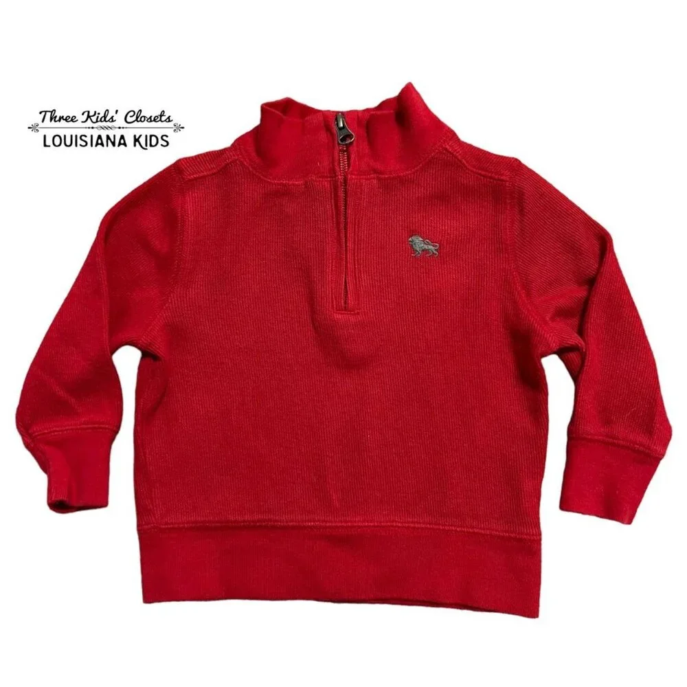 Old Navy 12-18m Red Half Zip Pullover Sweater